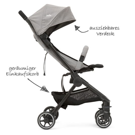 joie Buggy Pact Lite incl. carrying bag and rain cover - Gray Flannel
