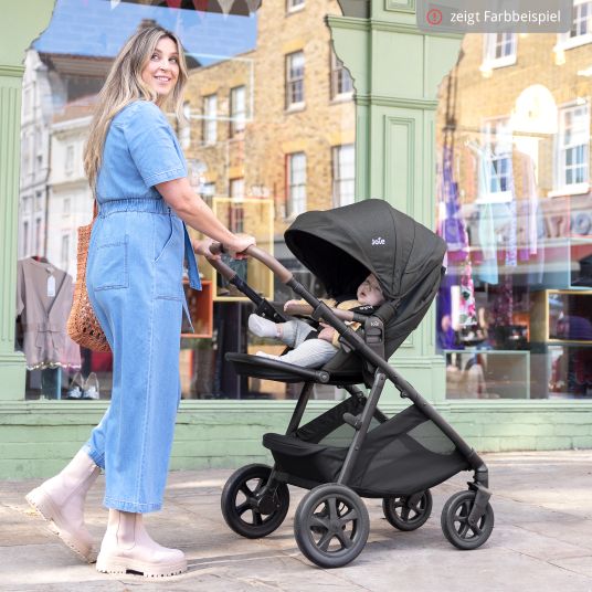 joie Buggy & pushchair Alore up to 22 kg load capacity with reclining position, convertible & height-adjustable sports seat, telescopic push bar incl. adapter & rain cover - Shale