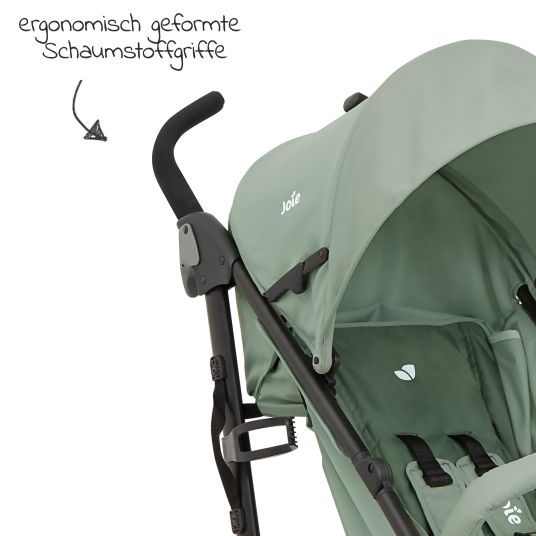 joie Buggy & pushchair Brisk LX up to 22 kg load capacity with reclining function, one-hand folding incl. 3M footmuff - Laurel