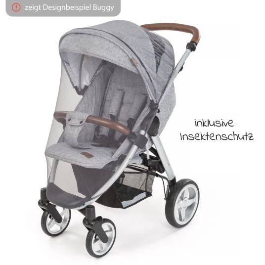 joie Buggy & pushchair Brisk LX up to 22 kg load capacity with reclining function, one-hand folding incl. Hug it! organizer, insect screen & rain cover - Laurel