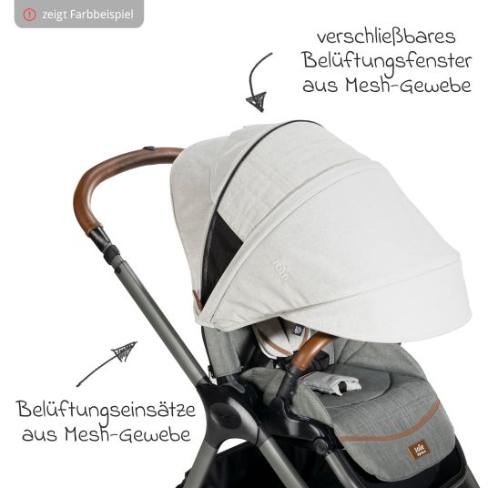 joie Buggy & pushchair Finiti up to 22 kg load capacity with reclining position, telescopic push bar, convertible sports seat incl. rain cover, adapter, back cushion, cup holder & crossbody bag - Signature - Pine