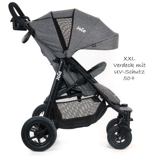 joie Buggy & stroller Litetrax 4 Air with pneumatic tires incl. rain cover, insect screen and reflector kit - Chromium