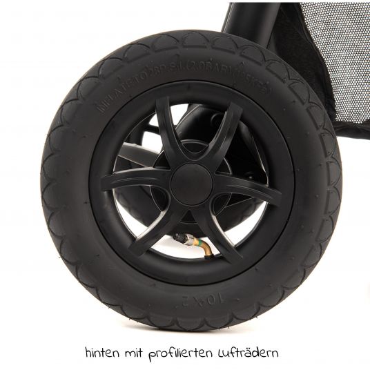 joie Passeggino Litetrax 4 AIR con pneumatici, vano portaoggetti e parapioggia - Gecko