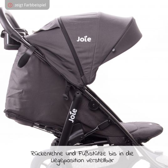 joie Litetrax 4 AIR Stroller & Pushchair with Pneumatic Tires, Slider Storage & Raincover - Gray Flannel
