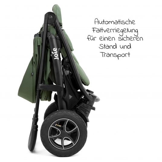joie Buggy & Sportwagen Litetrax 4 DLX Air mit Luftreifen, Teleskopschieber, Regenschutz bis 22 kg belastbar - Moss
