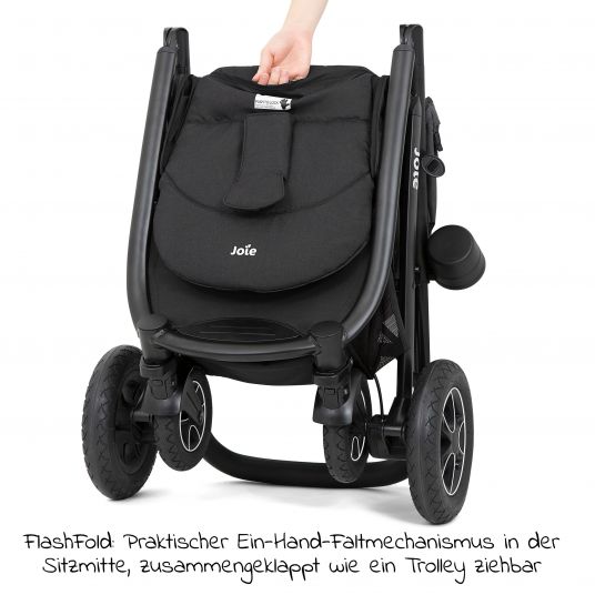 joie Buggy & stroller Litetrax 4 DLX Air with pneumatic tires, telescopic slider, rain cover loadable up to 22 kg - Shale