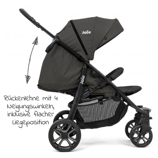 joie Buggy & stroller Litetrax 4 DLX with telescopic slider, rain cover loadable up to 22 kg - Coal