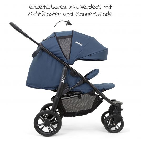 joie Buggy & stroller Litetrax 4 DLX with telescopic slider, rain cover loadable up to 22 kg - Deep Sea