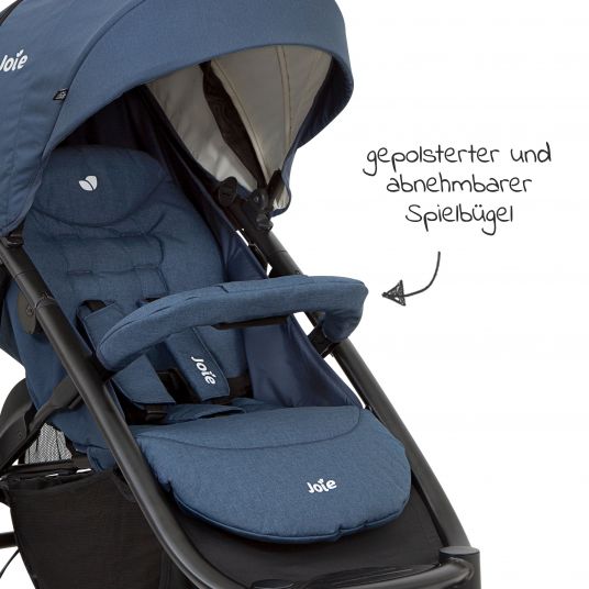 joie Buggy & stroller Litetrax 4 DLX with telescopic slider, rain cover loadable up to 22 kg - Deep Sea
