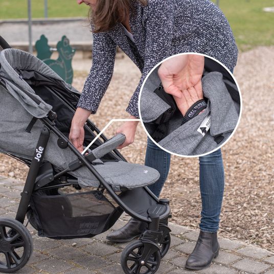 joie Buggy & stroller Litetrax 4 incl. rain cover, cup holder, insect screen & reflector kit - Chromium