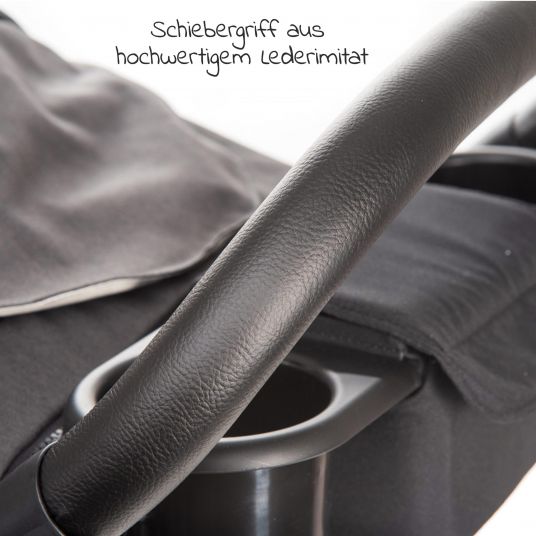 joie Buggy & Sportwagen Litetrax 4 mit Schieber-Ablagefach & Regenschutz & Fußsack - Coal