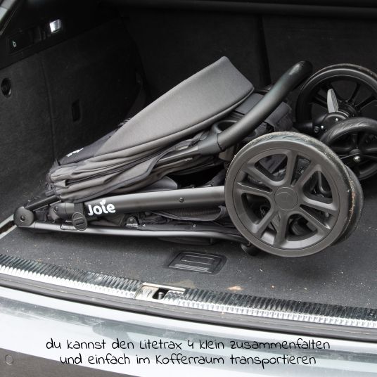 joie Buggy & Sportwagen Litetrax 4 mit Schieber-Ablagefach & Regenschutz inkl. Fußsack Litetrax - Coal