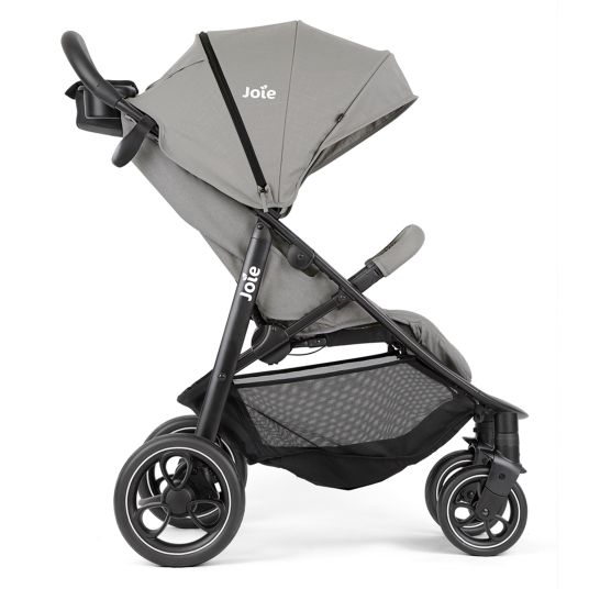 joie Buggy & Sportwagen Litetrax inkl. Fußsack - bis 22 kg belastbar mit Schieber-Ablagefach & Regenschutz - Pebble