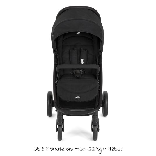 joie Buggy & pushchair Litetrax incl. footmuff - load capacity up to 22 kg with push bar storage compartment & rain cover - Shale