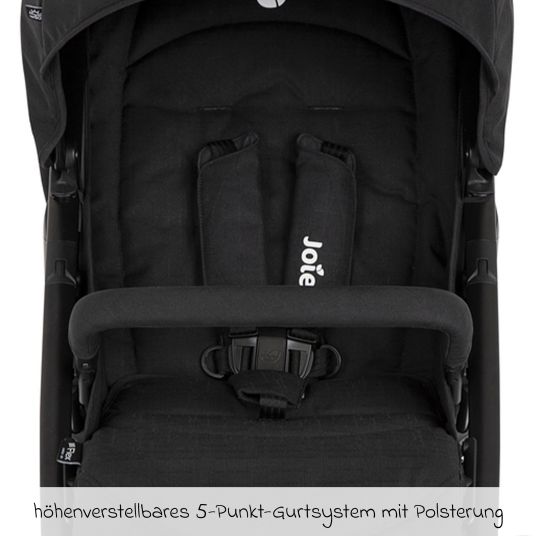 joie Buggy & pushchair Litetrax incl. footmuff - load capacity up to 22 kg with push bar storage compartment & rain cover - Shale