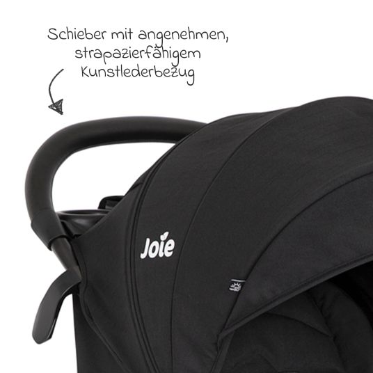 joie Buggy & pushchair Litetrax incl. footmuff - load capacity up to 22 kg with push bar storage compartment & rain cover - Shale