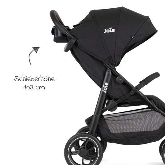 joie Buggy & pushchair Litetrax incl. footmuff - load capacity up to 22 kg with push bar storage compartment & rain cover - Shale