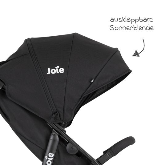 joie Buggy & pushchair Litetrax incl. footmuff - load capacity up to 22 kg with push bar storage compartment & rain cover - Shale