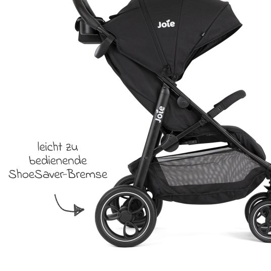 joie Buggy & pushchair Litetrax incl. footmuff - load capacity up to 22 kg with push bar storage compartment & rain cover - Shale