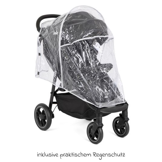 joie Buggy & pushchair Litetrax incl. footmuff - load capacity up to 22 kg with push bar storage compartment & rain cover - Shale