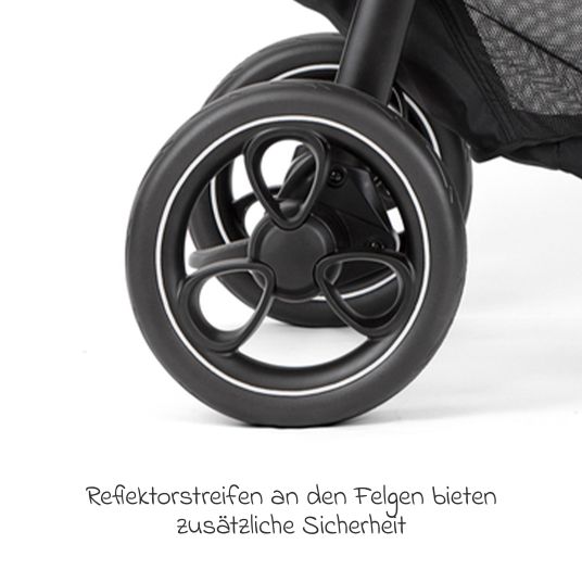 joie Buggy & pushchair Litetrax incl. footmuff - load capacity up to 22 kg with push bar storage compartment & rain cover - Shale