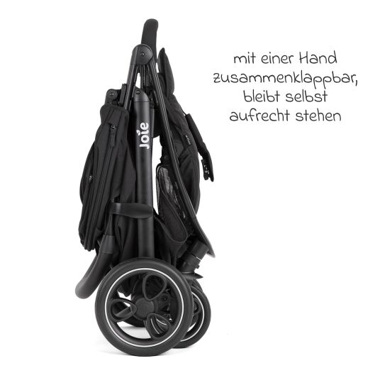 joie Buggy & pushchair Litetrax incl. footmuff - load capacity up to 22 kg with push bar storage compartment & rain cover - Shale