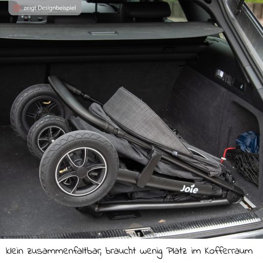 joie Buggy & Sportwagen Litetrax Pro Air bis 22 kg belastbar mit Luftreifen, Schieber-Ablagefach inkl. Insektenschutz & Regenschutz - Pebble