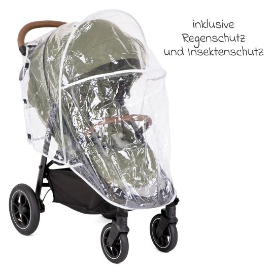 joie Buggy & pushchair Litetrax Pro Air up to 22 kg load capacity with pneumatic tires, pusher storage compartment incl. insect screen & rain cover - Rosemary