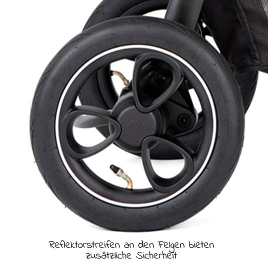 joie Buggy & Sportwagen Litetrax Pro Air bis 22 kg belastbar mit Luftreifen, Schieber-Ablagefach inkl. Insektenschutz & Regenschutz - Rosemary