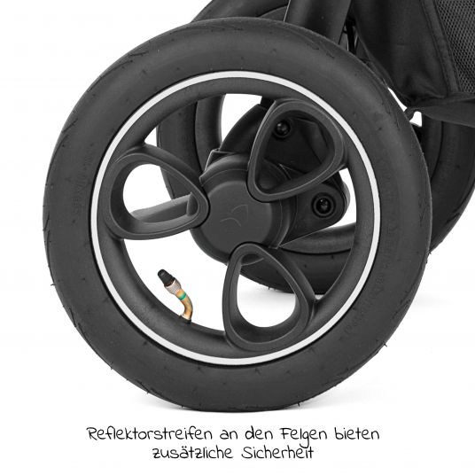 joie Buggy & Sportwagen Litetrax Pro Air bis 22 kg belastbar mit Luftreifen, Schieber-Ablagefach inkl. Insektenschutz & Regenschutz - Shale
