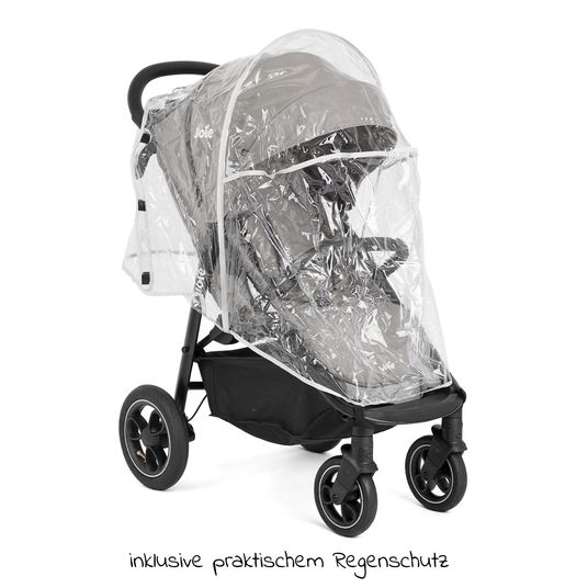 joie Buggy & pushchair Litetrax Pro Air up to 22 kg load capacity with pneumatic tires, pusher storage compartment & rain cover - Pebble