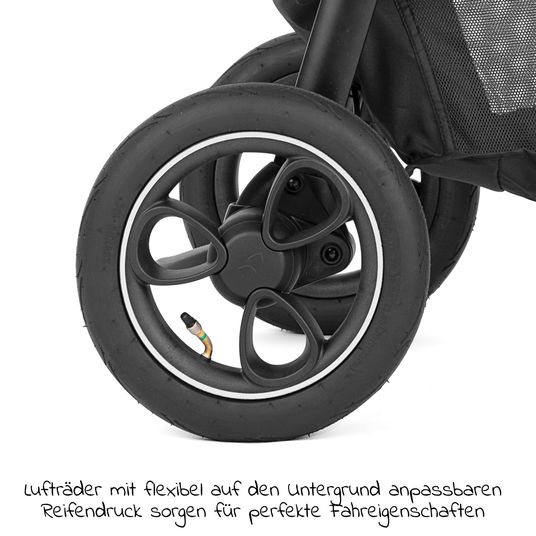 joie Passeggino e carrozzina Litetrax Pro Air fino a 22 kg di portata con pneumatici, vano portaoggetti e parapioggia - Ciottolo