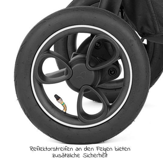 joie Buggy & Sportwagen Litetrax Pro Air bis 22 kg belastbar mit Luftreifen, Schieber-Ablagefach & Regenschutz - Pebble