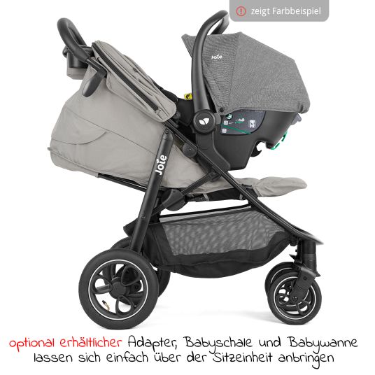 joie Buggy & pushchair Litetrax Pro Air up to 22 kg load capacity with pneumatic tires, pusher storage compartment & rain cover - Rosemary