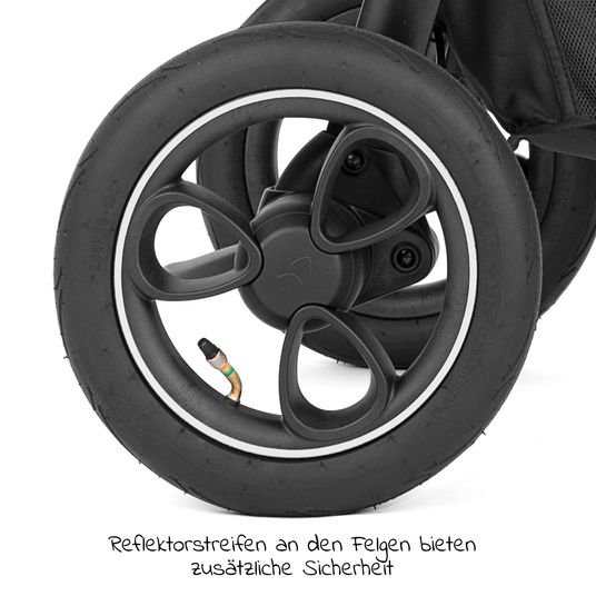 joie Passeggino e carrozzina Litetrax Pro Air fino a 22 kg di portata con pneumatici, portaoggetti a spinta e parapioggia - Shale