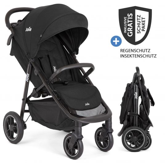 joie Buggy & pushchair Litetrax Pro up to 22 kg load capacity with sliding storage compartment incl. insect screen & rain cover - Shale