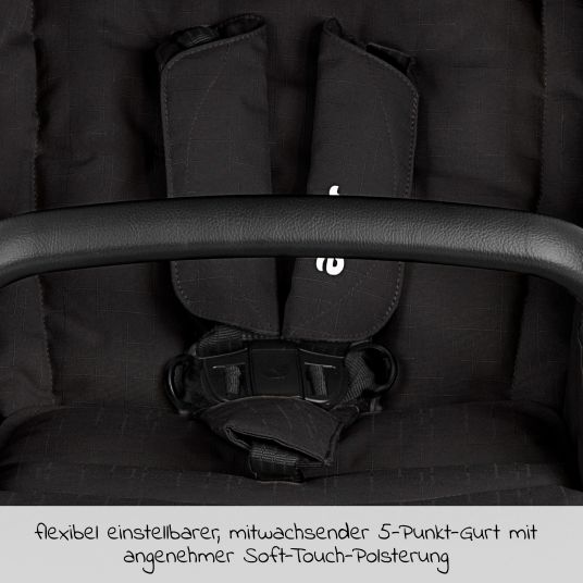 joie Passeggino Litetrax Pro con capacità di carico fino a 22 kg e vano portaoggetti a spinta con zanzariera e parapioggia - Shale