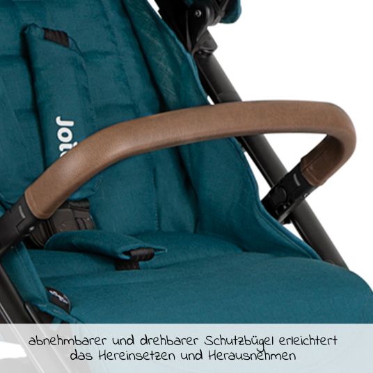 joie Buggy & Sportwagen Litetrax Pro bis 22 kg belastbar mit Schieber-Ablagefach & Regenschutz - Peacock