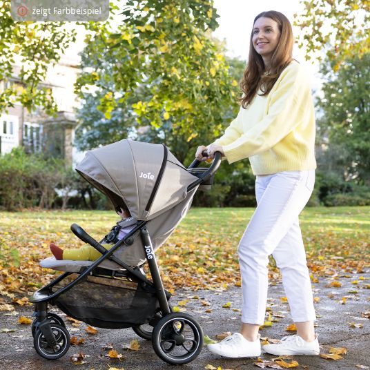 joie Buggy & pushchair Litetrax Pro up to 22 kg load capacity with slide storage compartment & rain cover - Peacock