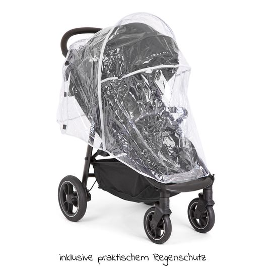 joie Buggy & pushchair Litetrax Pro up to 22 kg load capacity with slider storage compartment & rain cover - Shale
