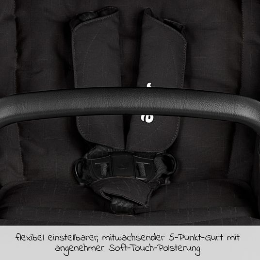 joie Passeggino e carrozzina Litetrax Pro fino a 22 kg di capacità di carico con vano portaoggetti e parapioggia - Shale