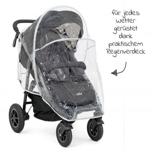 joie Passeggino e carrozzina Mytrax Flex con sospensioni comfort, portabicchieri e parapioggia fino a 22 kg - Pavement