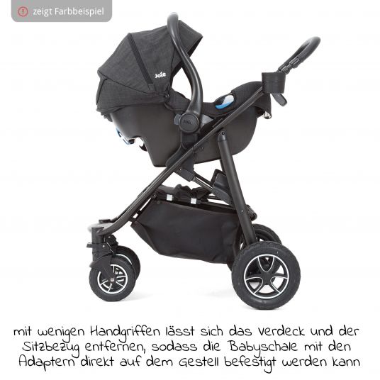 joie Buggy & Stroller Mytrax with pneumatic tires, cup holder & rain cover - Deep Sea