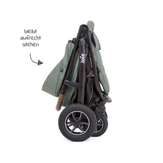 joie Buggy & Stroller Mytrax with pneumatic tires, cup holder, rain cover, footmuff & hand muff - Laurel