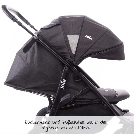 joie Buggy & Stroller Mytrax with pneumatic tires, cup holder & rain cover - Gray Flannel