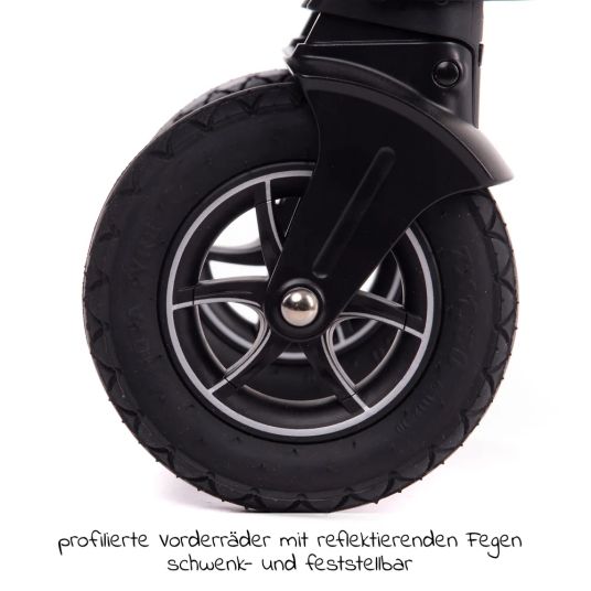 joie Passeggino e carrozzina Mytrax con pneumatici, portabicchieri e parapioggia - Flanella grigia