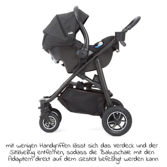 joie Buggy & stroller Mytrax with pneumatic tires, cup holder, rain cover incl. footmuff Therma - Pavement