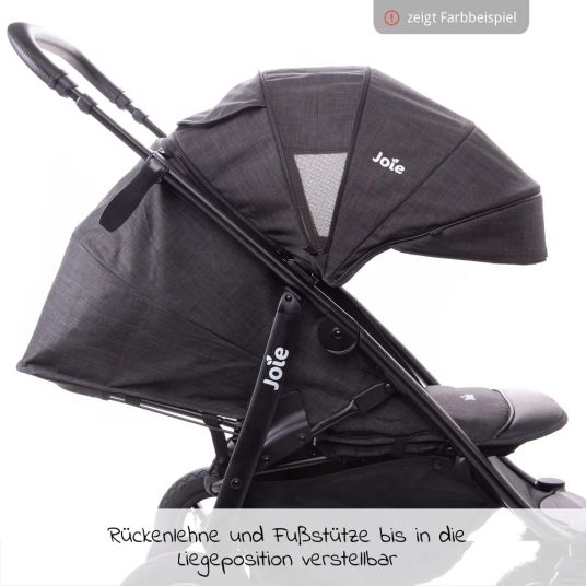 joie Buggy & Stroller Mytrax with pneumatic tires, cup holder, rain cover & insect screen - Gray Flannel