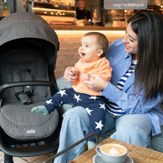 joie Buggy & pushchair Mytrax Pro up to 22 kg load capacity with telescopic push bar, cup holder incl. insect screen & rain cover - Shale
