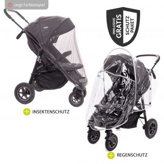 joie Buggy & pushchair Mytrax Pro up to 22 kg load capacity with telescopic push bar, cup holder incl. insect screen & rain cover - Thunder